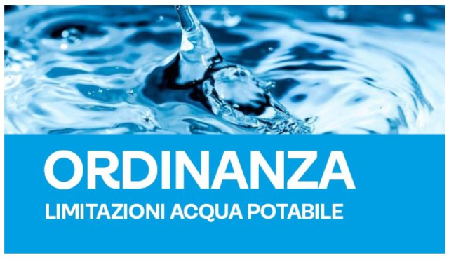 Ordinanza n° 40 del 27/08/2024 - limitazione uso acqua potabile. 